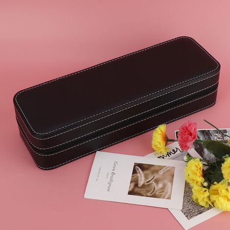 Uhrenaufbewahrungsbox aus PU-Leder mit 6 Fächern und Organizer-Display (1/5)