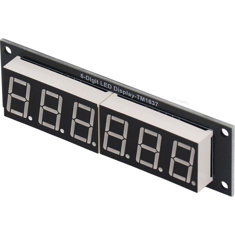 Module d'affichage LED 7 segments 6 chiffres 0.56 pouce TM1637, pilote numérique 5V, interface 2 broches IO, tube digital pour projets électroniques (1/5)