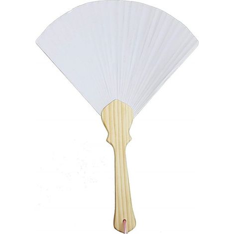 TrAdE Shop Traesio - Set 6 Pezzi Ventagli Ventaglio Triangolo Bianco Segnaposto Ricevimento -