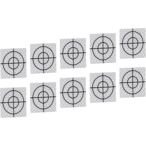 50 autocollants réfléchissants pour cible, bande adhésive réfléchissante pour station totale de mesure, 4 x 5 cm / 1,57 x 1,97 po (1/5)