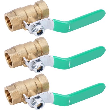 3/8in Brass Ball Valve Double Corrosion Resistant Female Thread Water Pipe Ball Valve (1/5)