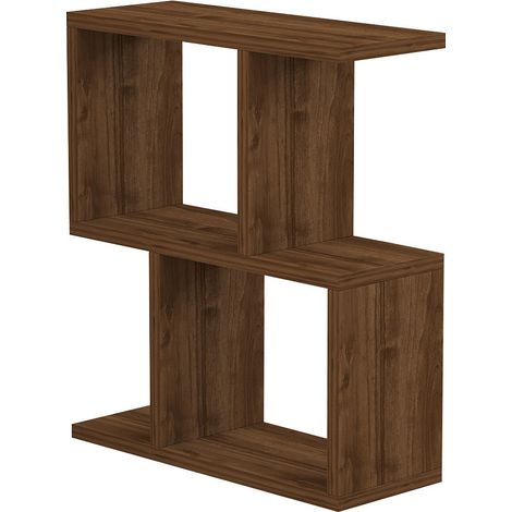 Tavolino laterale in legno "Zet" - 45 x 17 x 51 cm - Noce
