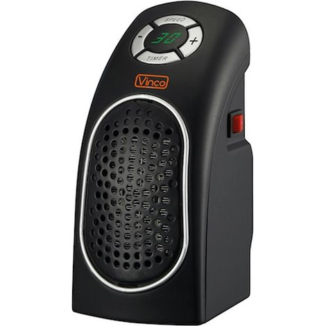 Vinco poele 400W radiateur e'lectrique compact portable en ce'ramique re'glable avec thermostat (1/2)