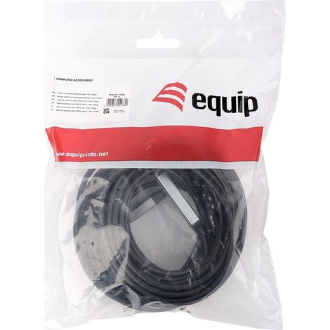 Equip Kabel USB-C3.2-C Gen1 Akt.Erweit.St/Bu 15.00m schwarz (133358)
