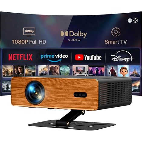 H7 4K Overhead Projector Portable Mini Projector with Bluetooth 5.1 and WiFi 6 180° Rotation Auto Keystone 1080P Native HDMI/USB/TV Stick Home Cinema (1/5)