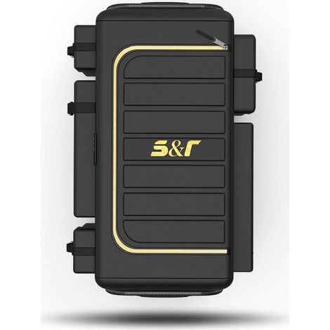 Organisateur de coffre de voiture grande capacité en tissu Oxford, 3 niveaux, pliable, noir, 70 L (1/5)
