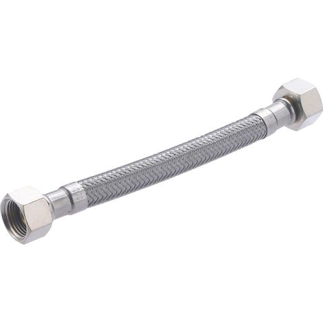 Flexible de Acero Inox QUICK PLOMBERIE - Hembra Hembra 1/2 Paso Interior 8mm Longitud 150mm
