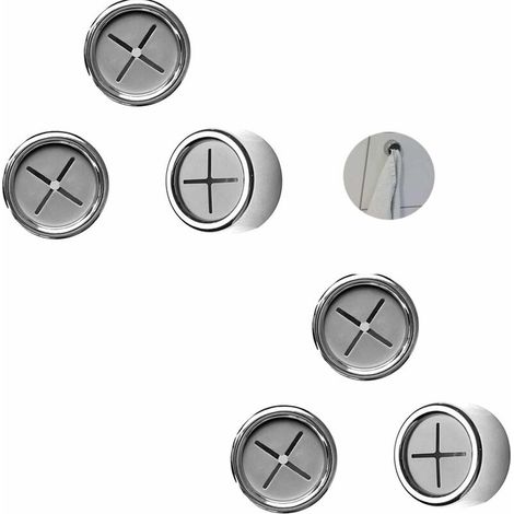 Porte-torchon Crochet de Serviette ,6 Pièces Crochet Adhésif Ronde Support Accroche torchon Sans Perage Porte-Torchons Porte Torchons Autocollante Sans Perage Pour Salle de Bain, Cuisine et (1/4)