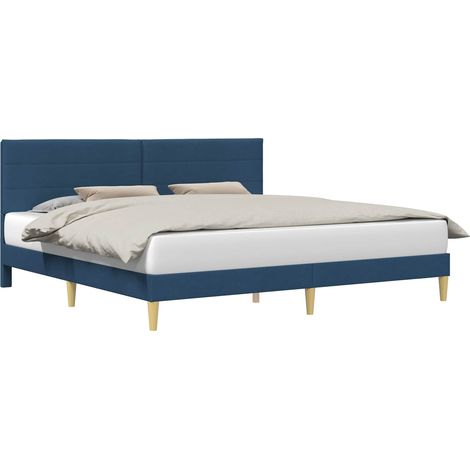 Maison Exclusive - Struttura del letto con testiera Blu 180 x 200 cm Tessuto