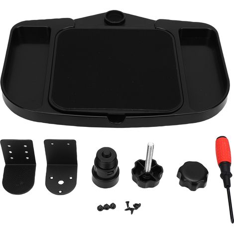 étagère rangement-Plateforme de souris à fixation par clamp avec plateau rotatif et rangement multifonction, ajustable en hauteur (1/5)