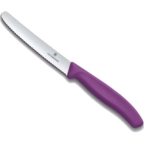 Victorinox Coltelli da Tavola Punta Tonda Seghettato 11cm  Viola