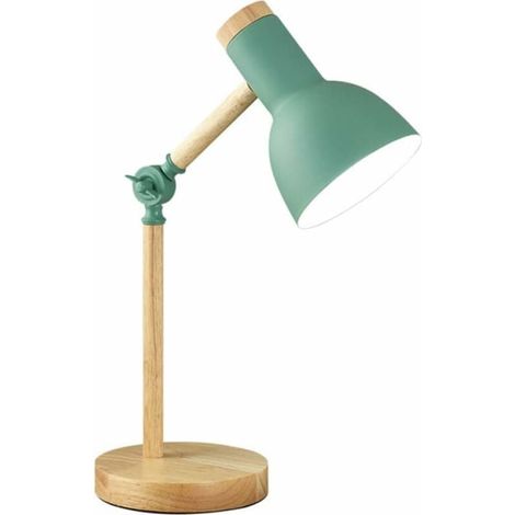 1 Lampe de table, Bois, Métal, E27, 40W, Interrupteur, Style industriel, Chambre, Bureau (1/5)