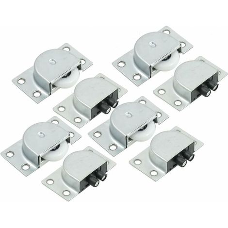 sourcingmap 4paires Ensemble de roulette Porte coulissante placard armoire roues meubles Rouleau 2,3cm Dia (1/2)