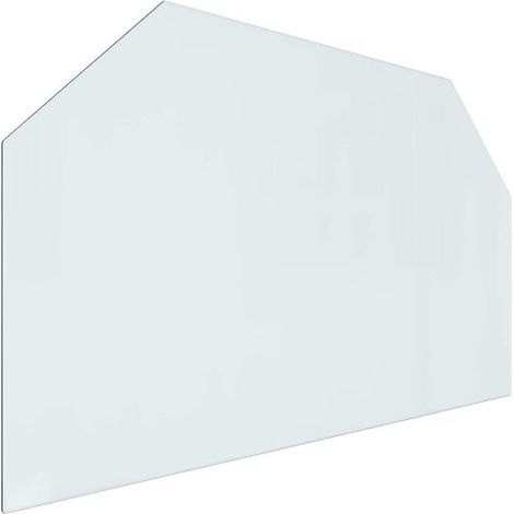 Panneau arrière de cheminée en verre transparent, 100 x 60 cm. (1/5)