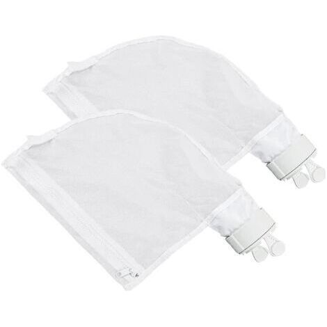 Set of 2 Filter Bags for Polaris 280 and 480 Pool Cleaners Zipped and Adjustable Design in White (1/5)