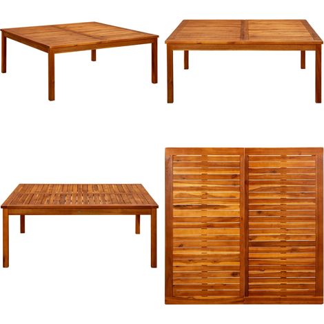 Mesa de centro de jardín madera maciza de acacia 110x110x45 cm - Mesa de centro - Madera de acacia
