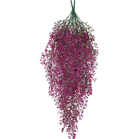 Lot de 4 Plante artificielle, 80 cm, Feuillage luxuriant, Plante suspendue artificielle, Imperméable, Décoration intérieure/extérieure