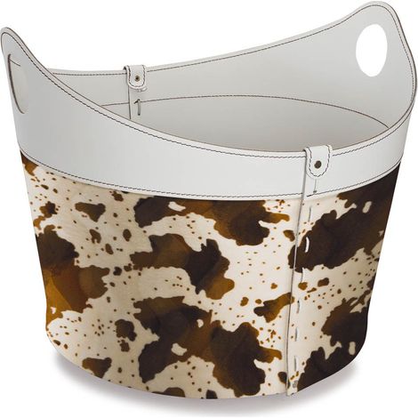 Borsa porta legna o pellet in cuoio Cadin Nero (1/2)