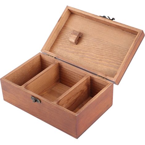 Boîte à couture multifonctionnelle vintage en bois. rangement pour aiguilles et fils. outil de couture et tricot DIY (1/5)