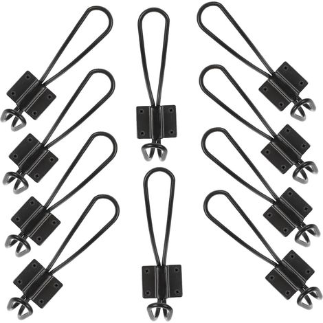 Lot de 10 crochets rangement rétro en fer, décoratifs fonte pour manteaux et chapeaux, haute (1/5)