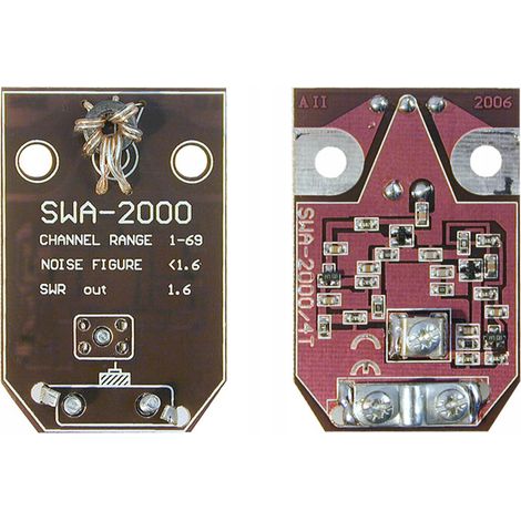SWA-2000/4T DVB-T2 amplificador de antena 26-34 dB para antena de TV (1/2)