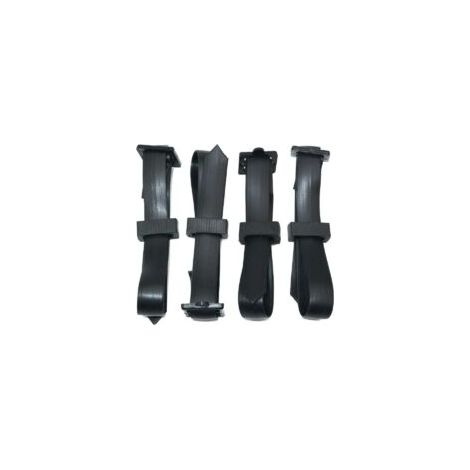 Set di 4 fascette regolabili in gomma per alberi, 60 x 2,5 cm, realizzate in plastica rinforzata, resistenti e durevoli - Crezuo (1/4)