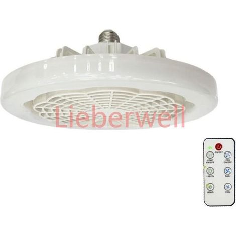 E27 Ceiling LIEBERWELL Fan with Light and Remote, Smart Low Profile LED Fan Lamp, 3 Speeds, 3 Light Colors, Silent (1/4)