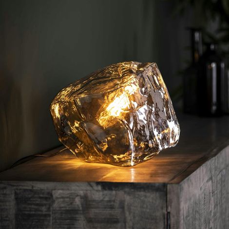Lampe à poser contemporaine effet glaçon finition chromée NIAGARA (1/5)