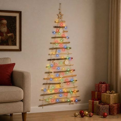 vidaXL Árbol de Navidad Colgante 150 cm 80 LED Multicolor (1/5)