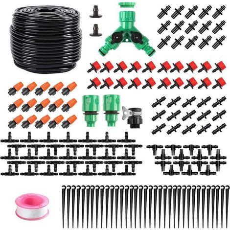 Garden Irrigation System, 158 Pieces Drip Irrigation Kit, Automatic Drip Irrigation Kit with 40 Meter Hose, Automatic Watering Kit for Garden Lawn Greenhouse Plants
