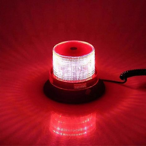 Gyrophare LED magnétique bleu-ambre 12V/24V pour véhicule, type gyrophare, feu clignotant de police, balise de détresse (1/5)