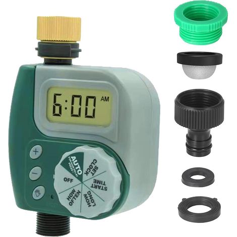 Digitaler programmierbarer Bewässerungstimer, wetterfest, für Garten, Rasen, Wasserhahn und Schlauch, automatische Bewässerung