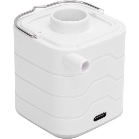 Petite pompe à air avec lumière LED, embouts variés, batterie rechargeable USB-C 1600 mAh, gonfleur/dégonfleur pour matelas pneumatiques, bouées et jouets gonflables. (1/5)
