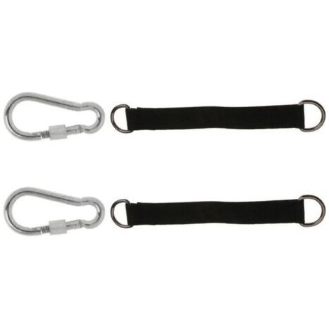 Sangle de suspension  300 cm, sangles de suspension robustes, ensemble de suspension avec 2 mousquetons à anneau en D, pour camping, terrasse, hamacs et balançoires, lot de 2 (1/4)