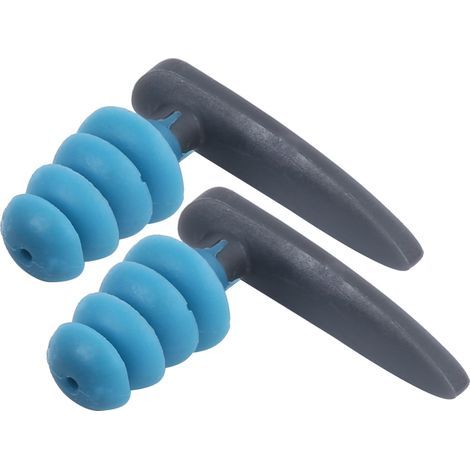 Set mit 2 weichen, wasserdichten und elastischen Ohrstöpseln für Tauchen und professionelles Schwimmen. (1/5)