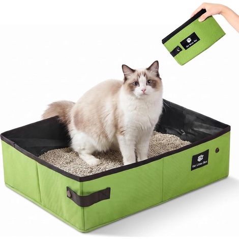 Travel Cat Litter Box Foldable Lightweight and Cleanable (1/5)