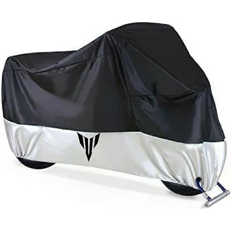 (Taille S pour 150 cm - Argent) Compatible avec les motos YAMAHA MT01, MT09, MT07, MT10, MT03, MT 09, 07, 03 et 10. Housse de protection extérieure contre les UV, la poussière et la pluie. (1/5)