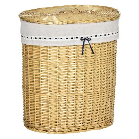 Wäschekorb mit Deckel aus Weide 100L 51x38x57cm Natur Wäschebox für Schlafzimmer & Badezimmer
On-Site