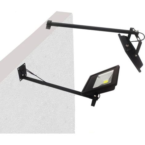 Eclairage enseigne - Projecteurs LED 20W extérieur pour Façades magasin - 50cm - Installation par le haut - Noir