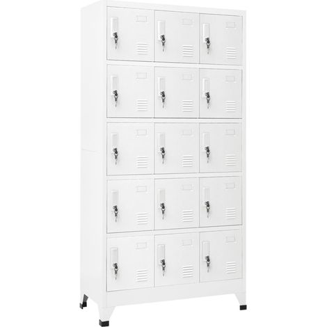 vidaXL Armoire à casiers Gris clair 90x40x180 cm Acier (1/6)