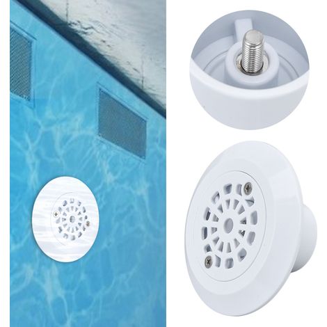 Ej.Life Poolablauf, Hauptablauf für Schwimmbecken, Weißer Bodenablauf, ss, Einlass, Ablaufzubehör für Grundwasser, Heiße Quellen, Spas, Pool