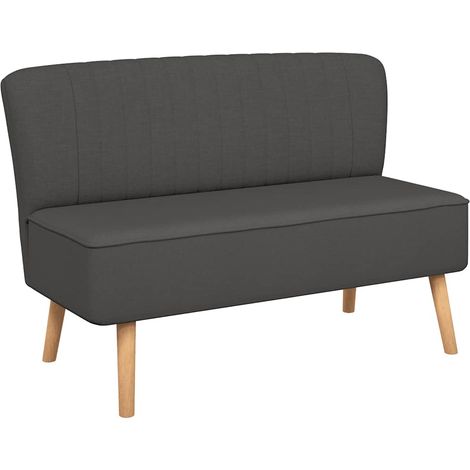 Divano in Tessuto 117x55,5x77 cm Grigio Scuro vidaXL