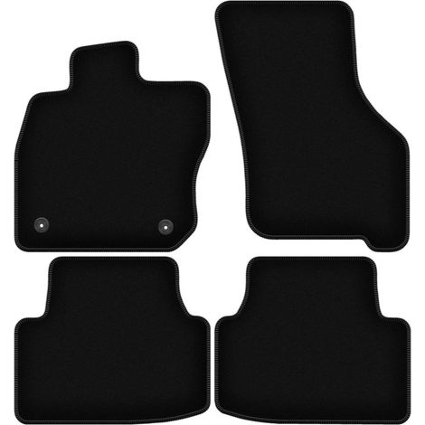 Tappetini base in velluto nero per: Cupra Leon KL 5D, Sportstourer (33,5 cm) (2020-2024) (1/5)