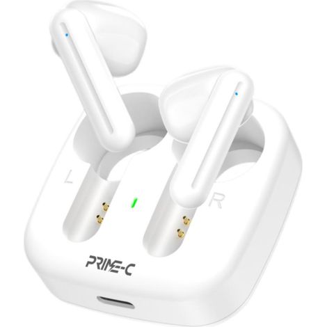 Fones de ouvido Bluetooth magnéticos vazados, com carregamento magnético e duração da bateria de 3 a 4 horas - Branco.