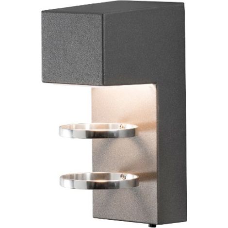 Konstsmide Acerra Applique murale d'extérieur moderne, LED haute puissance anthracite 5W, IP54 (1/3)