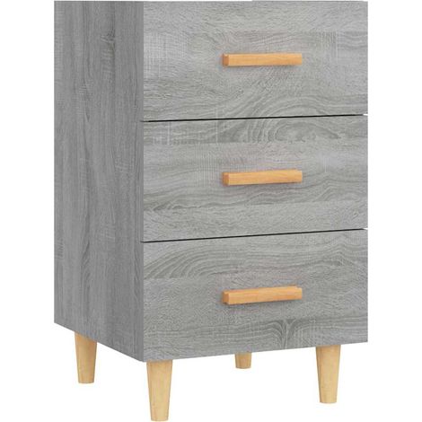 Maison Exclusive - Comodino Grigio Sonoma 40x40x66 cm in Legno Multistrato (1/5)