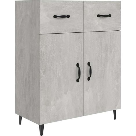 Maison Exclusive - Credenza Grigio Cemento 69,5x34x90 cm in Legno Multistrato (1/5)