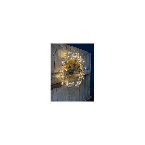 Hellum LED-Metallkranz 120-LED Ø 45cm warmweiß (1/2)