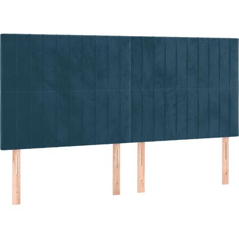 Maison Exclusive - Cabecero Terciopelo Azul Oscuro 180x5x118/128