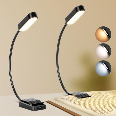 Lot de 2 lampes lecture rechargeables pour livres au lit, soin (1/5)